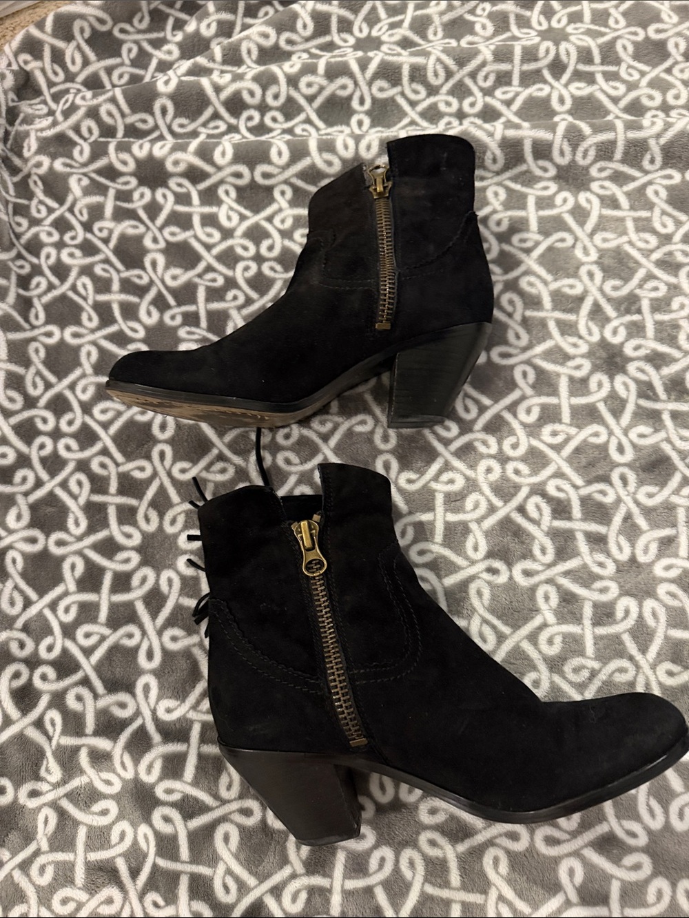 Sam Edelman Black Suede Ankle Booties